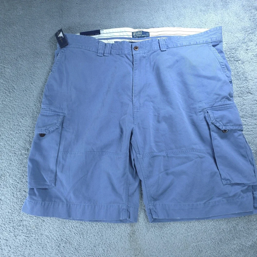 Polo Ralph Lauren Cargo Shorts Mens 48 Blue Classic Polo Chino Canvas